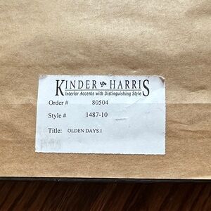 Kinder and Harris Olden Days I Home Accent